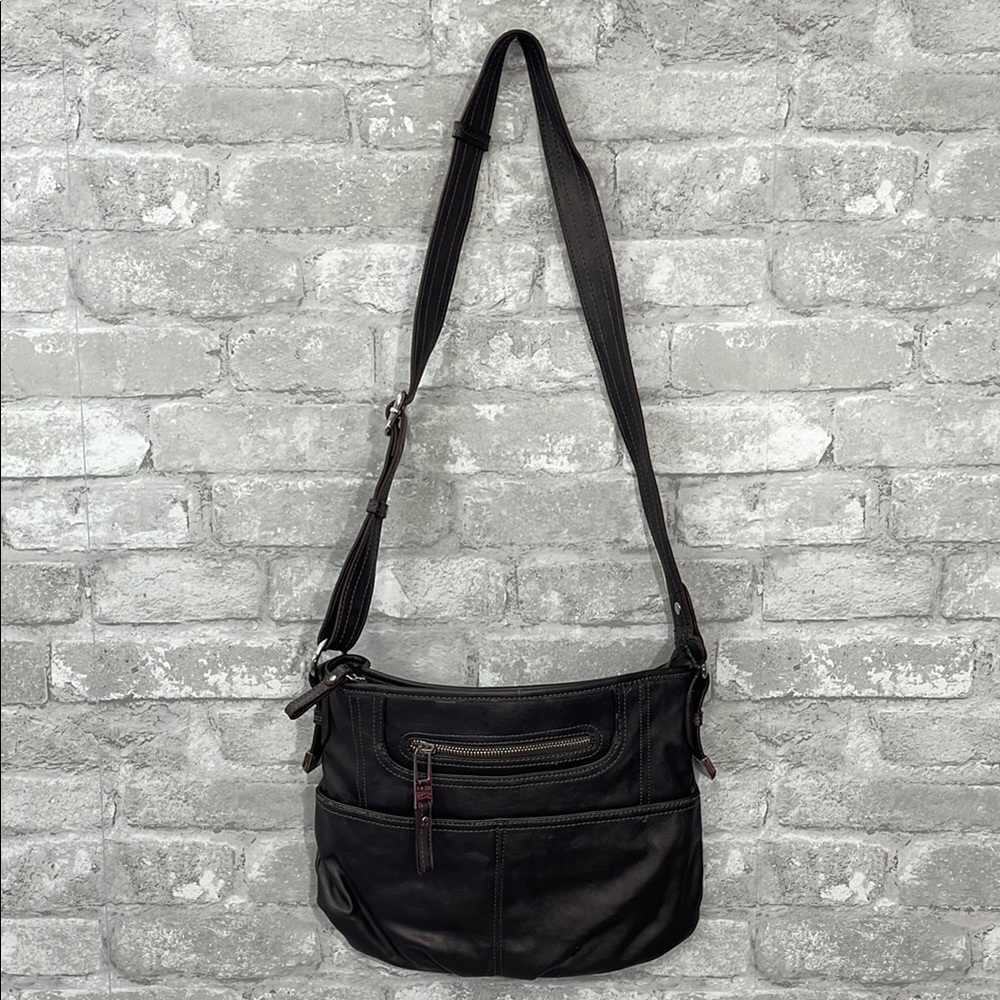 Tyler Rodan Grey Leather Crossbody Bag